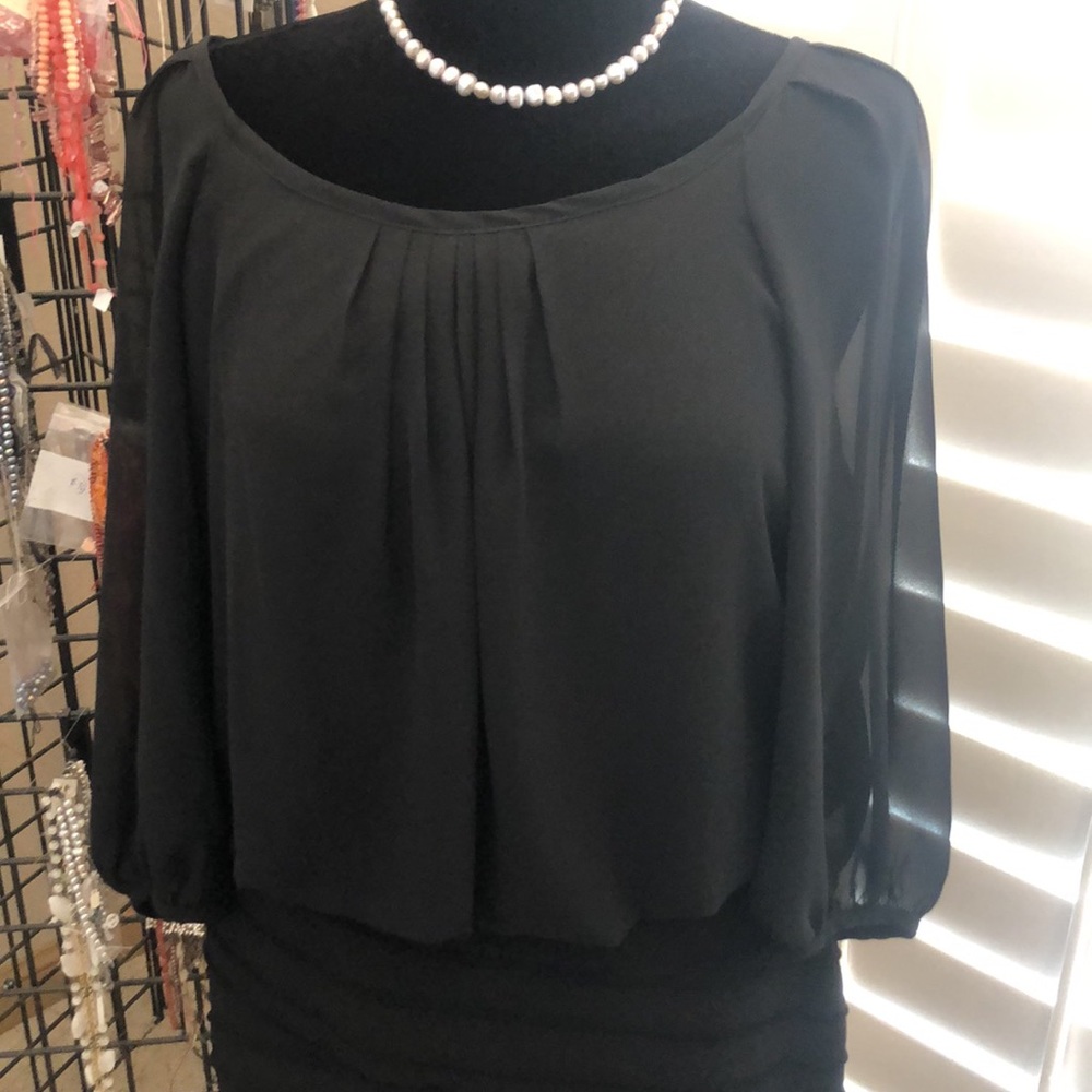 Fun black night on the town dancing dress